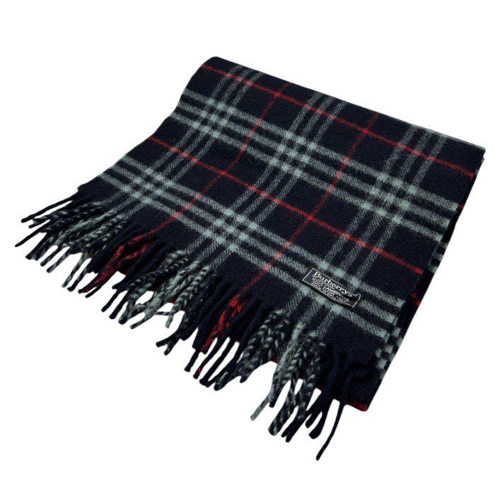 BURBERRY チェック柄マフラー ネイビー BURBERRY LONDON Check Scarf