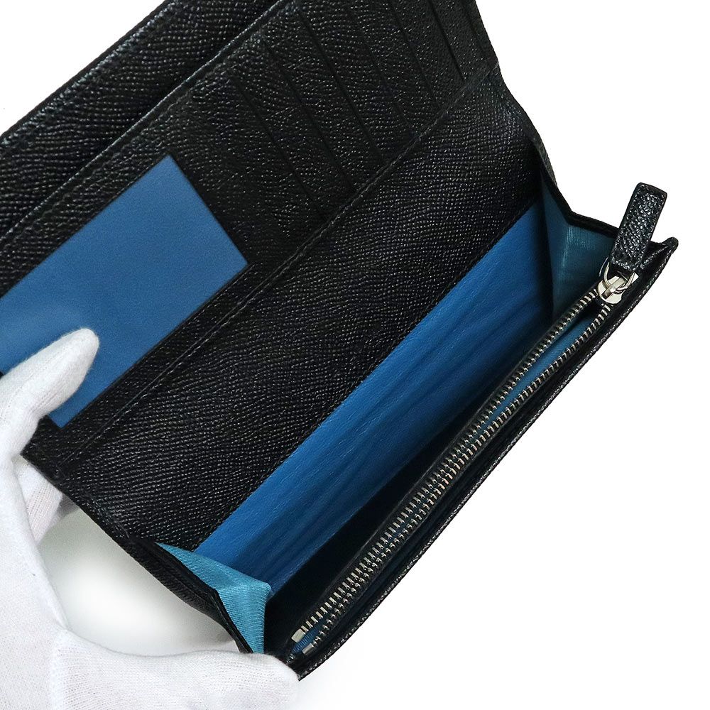 ブルガリ ブルガリ ロゴクリップ 二つ折り長財布 グレインレザー  