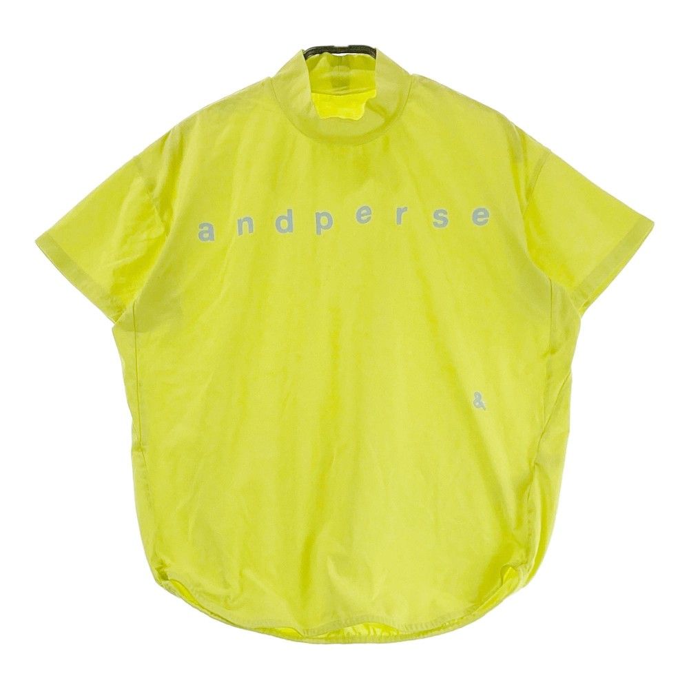 サイズ：L AND PER SE アンパスィ 2024年モデル モックネック 半袖 Tシャツ  イエロー系 [240101224486]# ゴルフウェア レディース ストスト