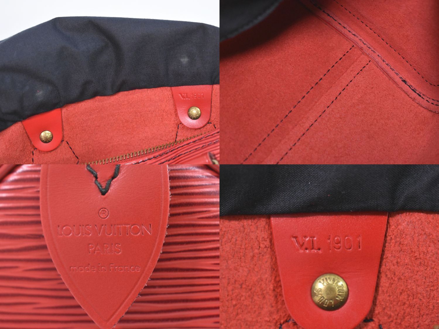 本物 ルイヴィトン LOUIS VUITTON LV スピーディ 25 エピ レザー ミニ ...