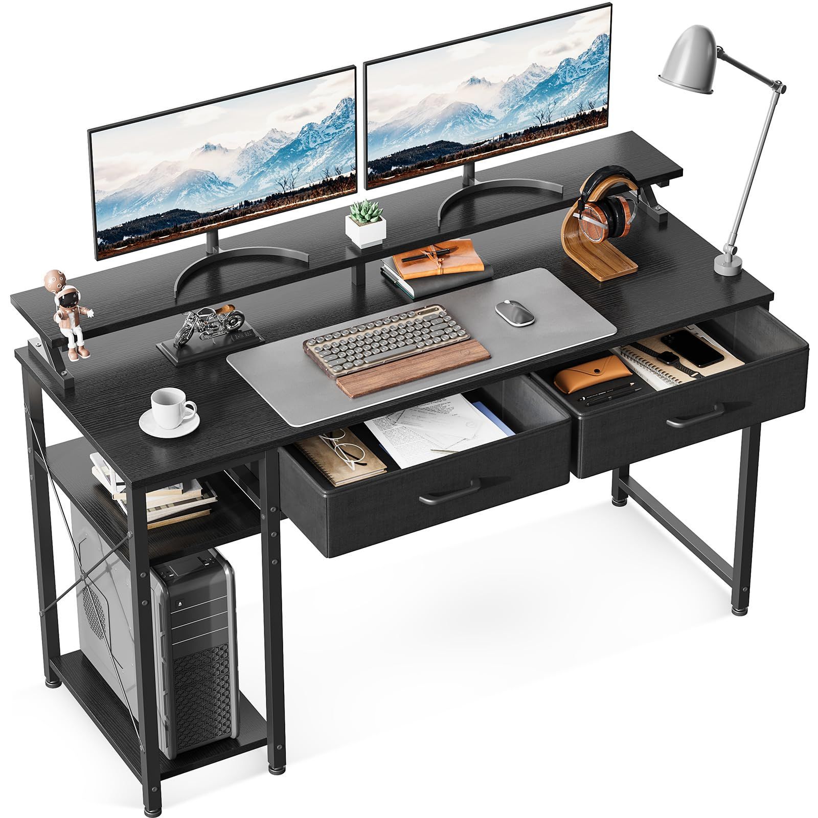 デュアルモニターテーブル オフィス家具 オフィス収納 PC 