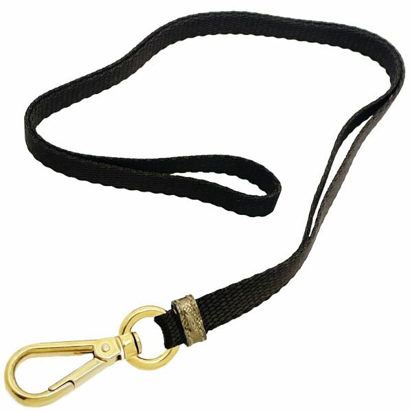 プラダ ストラップ ロゴ ネックストラップ ナイロン ダークブラウン 濃茶 こげ茶 PRADA ロングストラップ キーフック ID ブランド小物