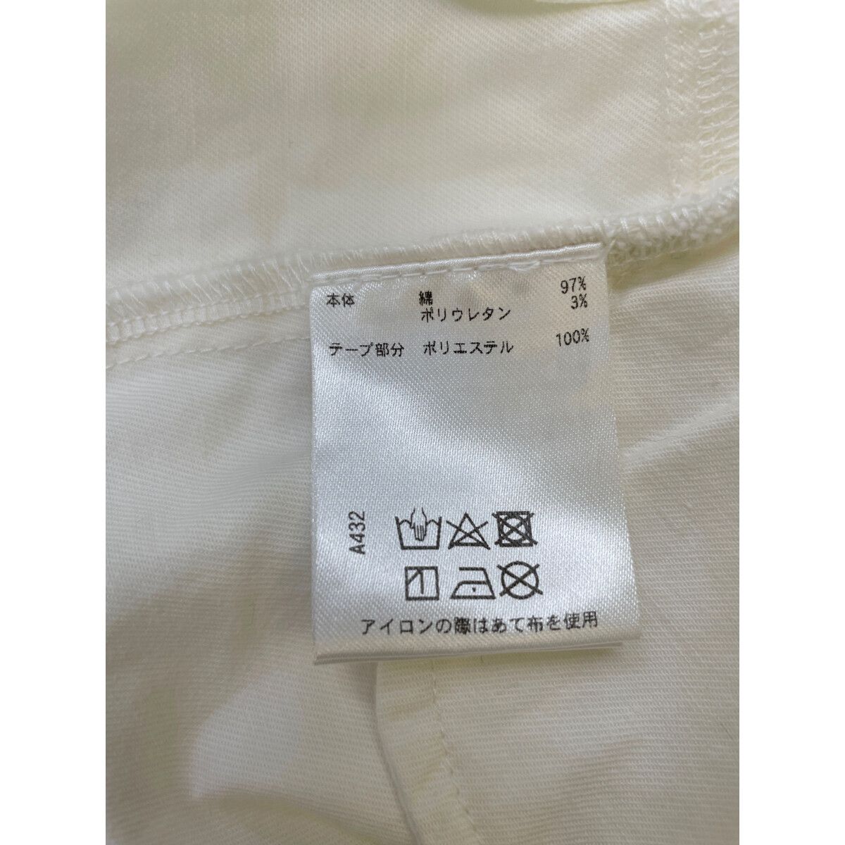 ROSASEN - coco 中古 ロサーセン ROSASEN レディース スカート M 白 ホワイト プリーツ コットン ストレッチ 中古 レディース ロサーセン ROSASEN スカート M 白 ホワイト