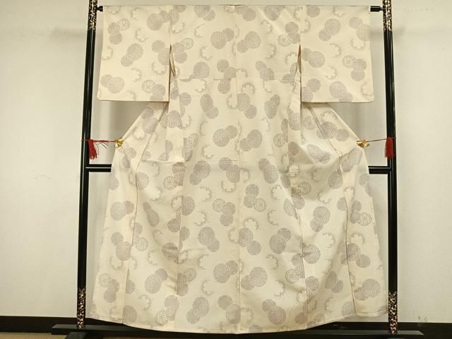 平和屋着物○訪問着 江戸小紋 友禅 手描き 鮫小紋柄 童子花鼓文