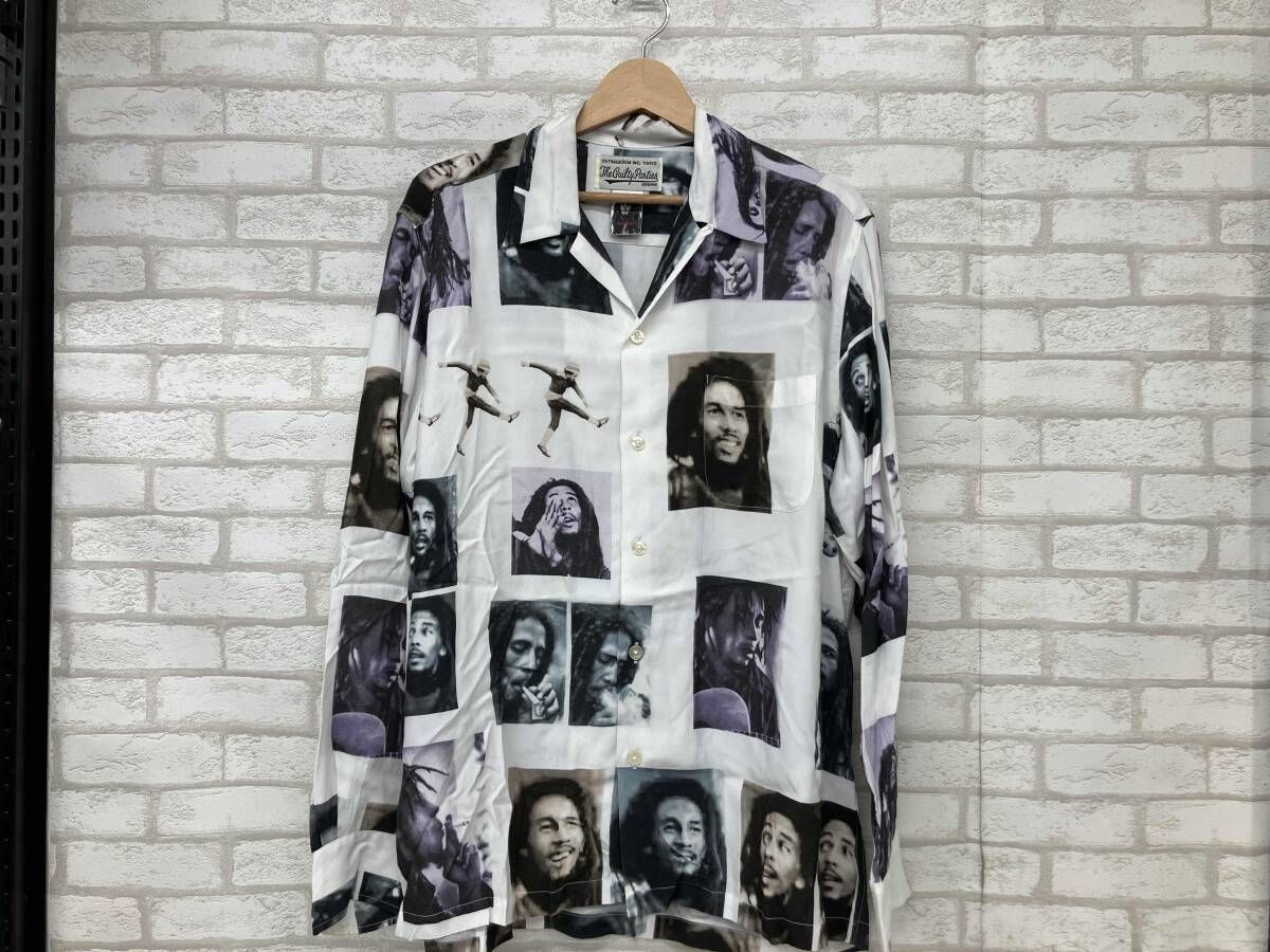 WACKO MARIA BOB MARLEY ワコマリア ボブマーリー ギルティパーティズ 長袖 シャツ アロハシャツ 18AW 総柄 Mサイズ