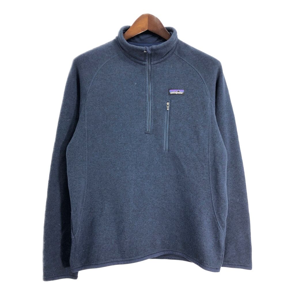 patagonia パタゴニア ベターセーター ハーフジップ フリースジャケット アウトドア ネイビー (メンズ M) 中古 古着 T1132