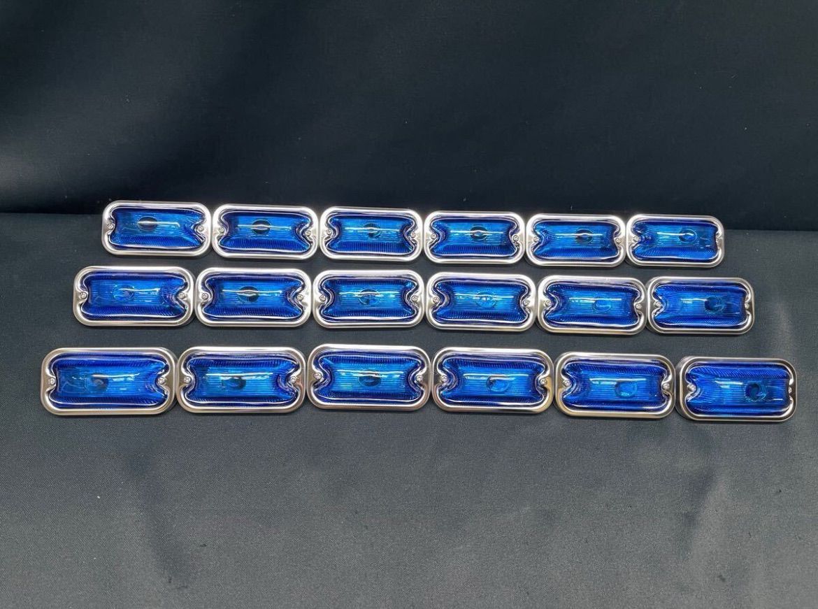 まくら球 S-80DXST-M 18個 青 ブルー 空 角マーカー 電球 24V5W 板橋用品製作所 樹脂レンズ 前開き レトロ デコトラ かまぼこ 車高灯　トラックショップASC