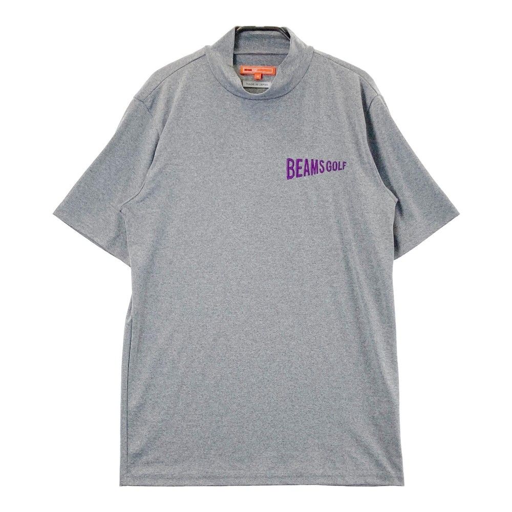 サイズ：M BEAMS GOLF ビームスゴルフ  ハイネック 半袖Tシャツ  グレー系 [240101485108] ゴルフウェア メンズ ストスト サイズ：M BEAMS GOLF ビームスゴルフ ハイネック 半袖Tシャツ