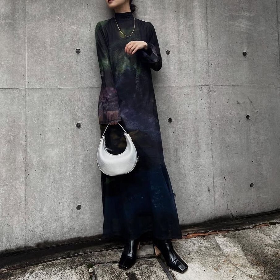 Ameriアメリヴィンテージ　ラグジュアリードレスロングワンピースMブラック アメリヴィンテージ ワンピース黒Mサイズ Ameri VINTAGE アメリ