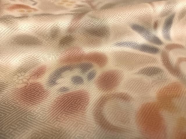 平和屋着物○内田陽一郎 訪問着 孔雀草花文 暈し染め 正絹 逸品  