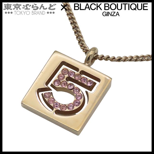 シャネル CHANEL No.5 ネックレス 02P ゴールドxピンク メタル ライン 