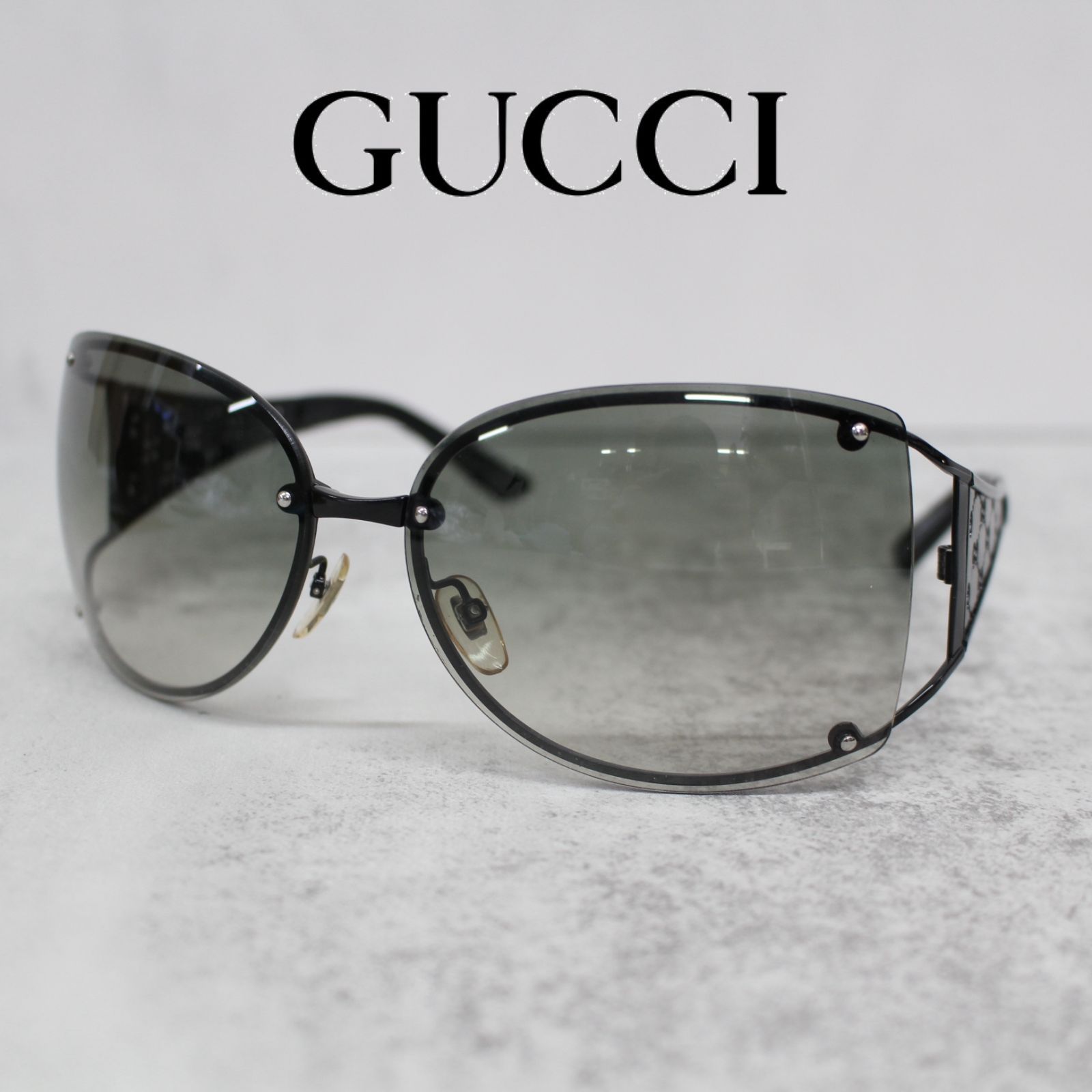 S108)GUCCI サングラス GG柄 グレー/ブラック GG2806/K/S 006ZR 66□14 