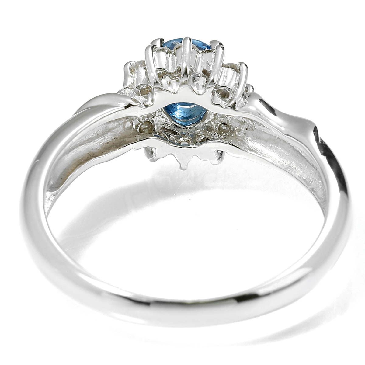 ブルーサファイア 0.46ct ダイヤモンド プラチナ Pt900 リング 指輪 11 