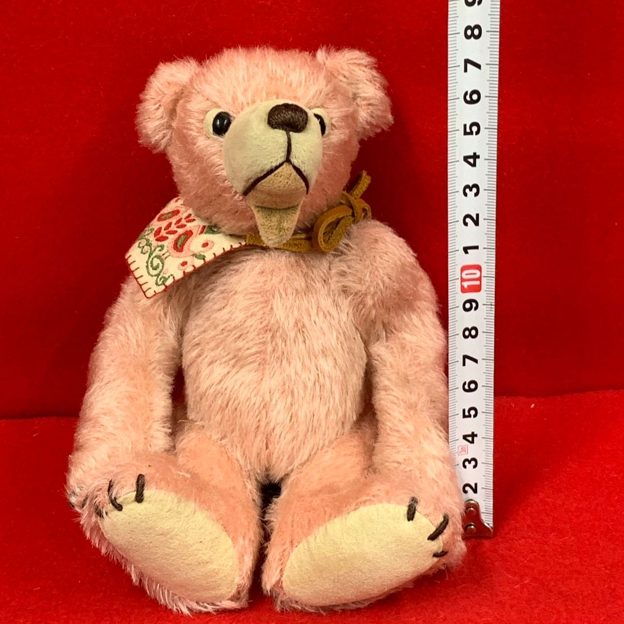 手づくり工房 がらくたざっく テディベア ピンク オープンマウス