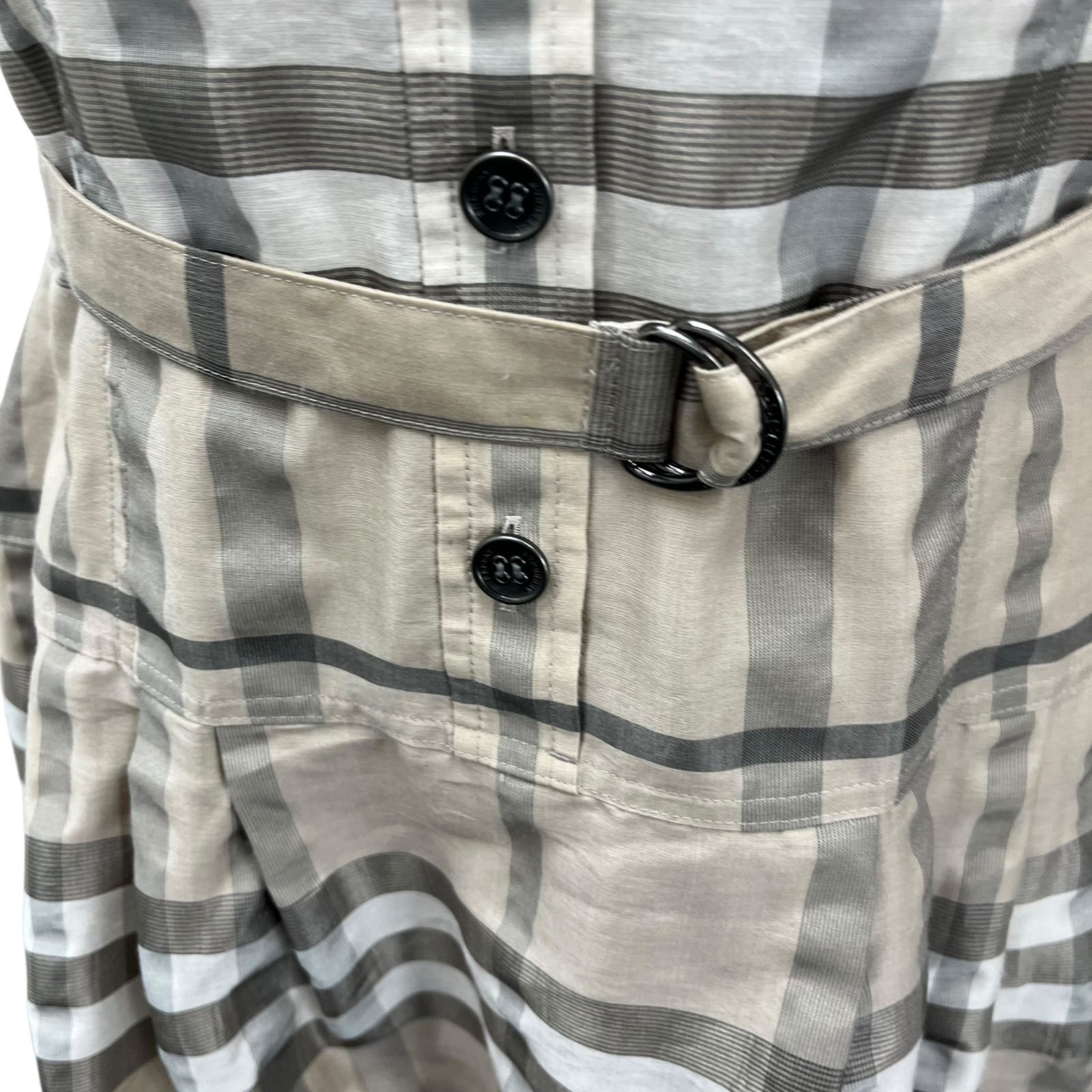シルク混 美品 バーバリーロンドン ワンピース LONDON BURBERRY