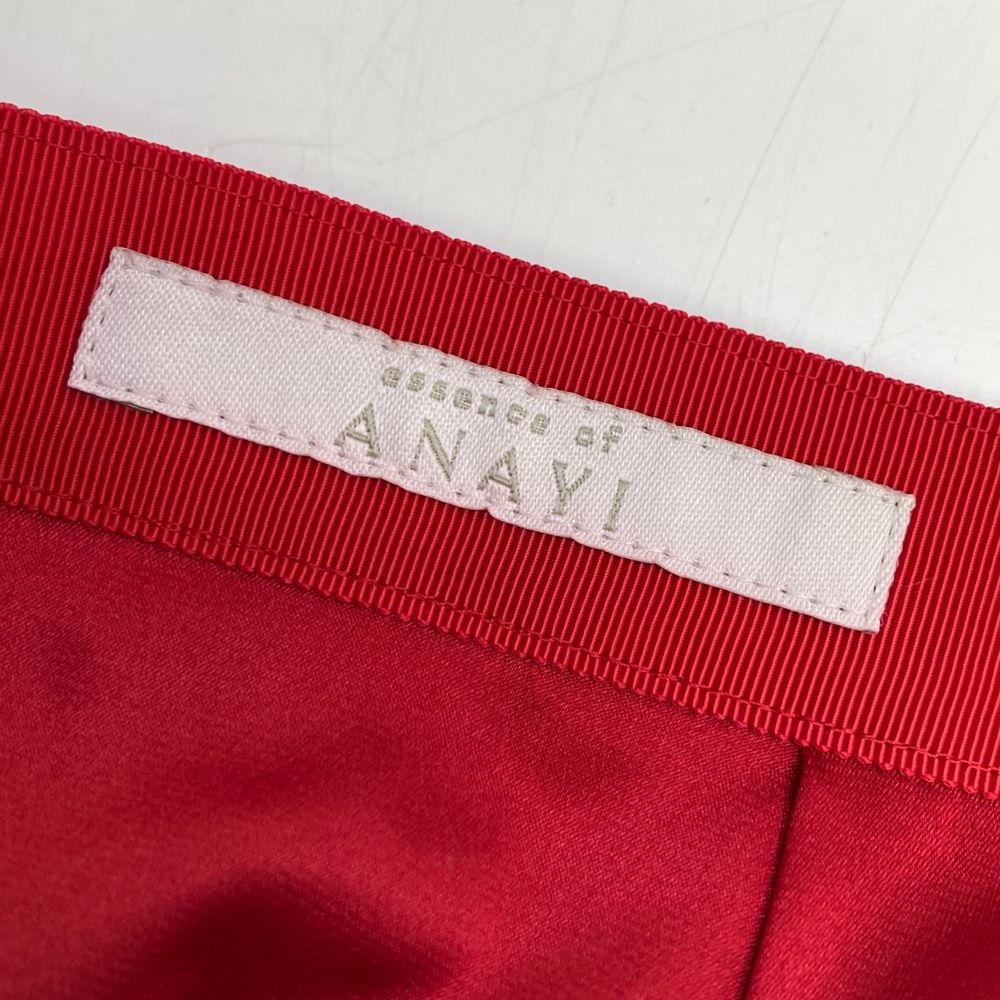 ANAYI アナイ フラワーラッセル レーススカート レッド系 36
