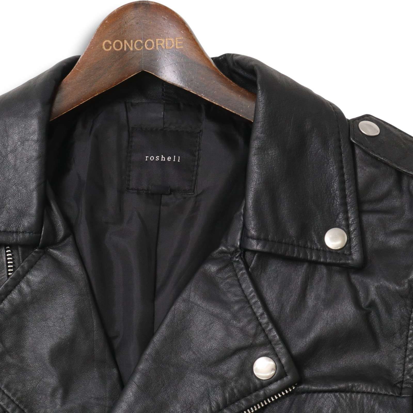 roshell ロシェル 秋冬☆ 本革 リアル レザー ダブル ライダース