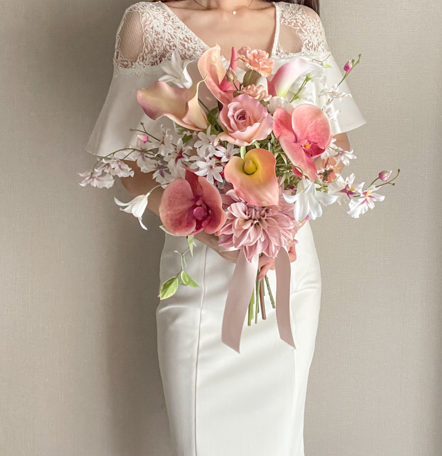 ウェディングブーケ ブートニア アーティフィシャルフラワー ブーケ