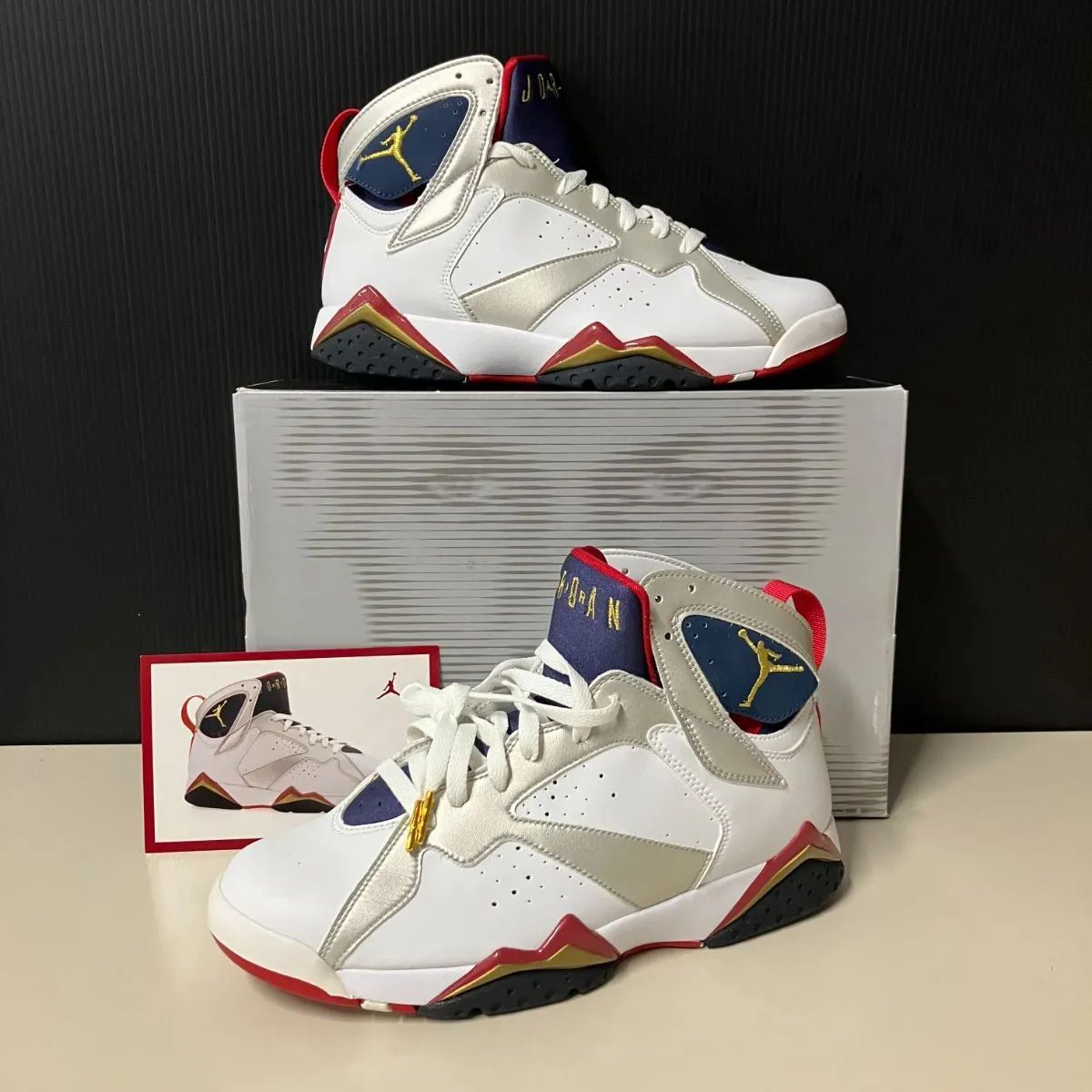 併売】NIKE ナイキ AIR JORDAN 7 RETRO エアジョーダン バルセロナオリンピック（2004）27cm【むつ80-0343】 -  メルカリ