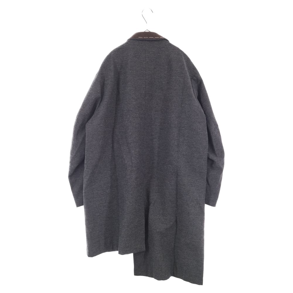 kolor 19aw ラギットサージ アシンメトリーコート　グレー　サイズ2 kolor (カラー) 19AW ラギットサージアシンメトリー コート グレー