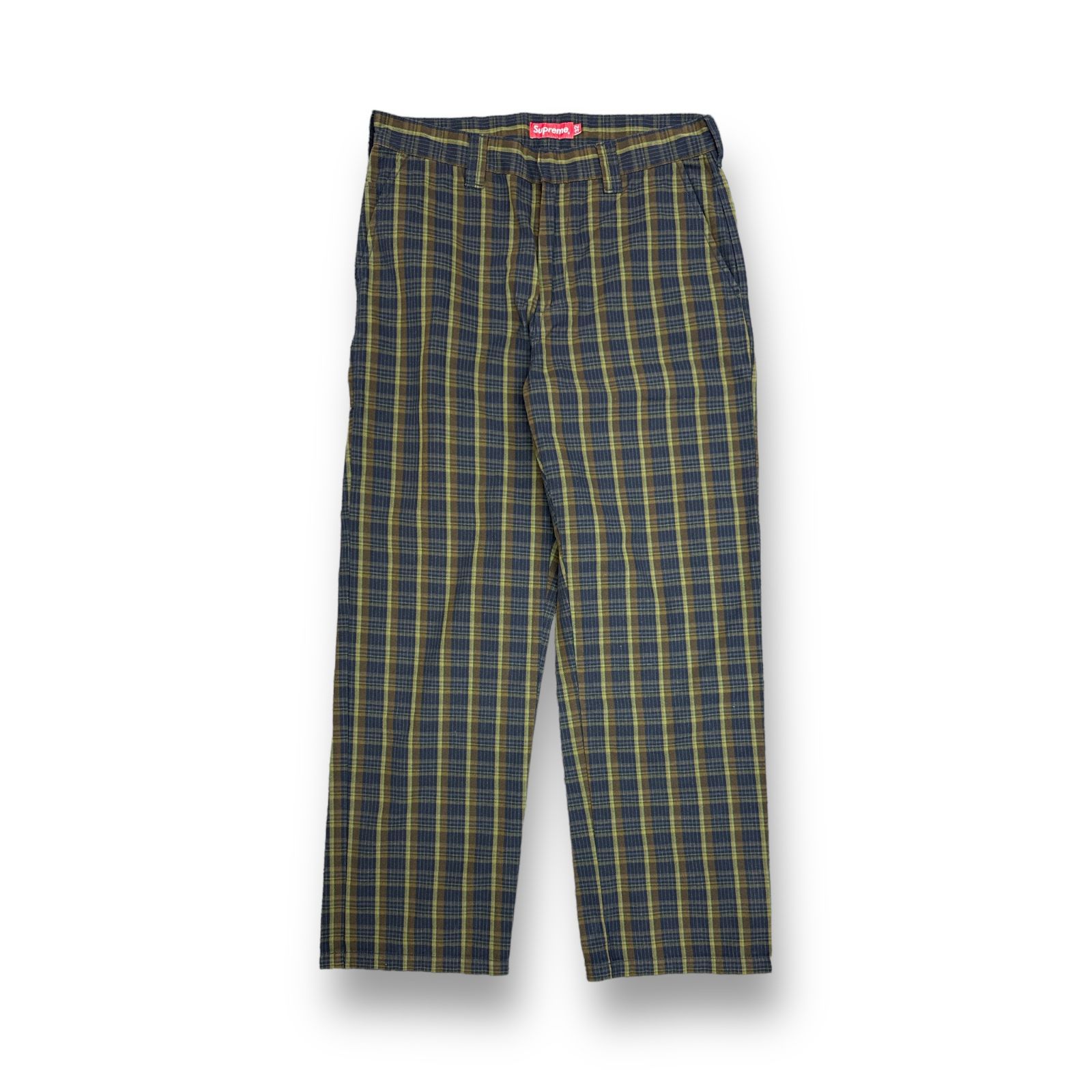 Supreme 23SS チェックワークパンツ トラウザー シュプリーム ネイビー 