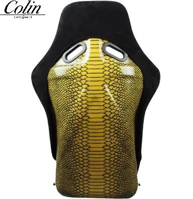 M s Colin project フルバケットシート Σ シグマ 本体 1脚 ブラック 黒 イエロースネーク柄 蛇柄 社外 コーリン パーツ 部品 カスタム 内装 車内 コーリンプロジェクト バケット 汎用品 FB01-SIGMA 要在庫 FFCRYSTALESIA_COM