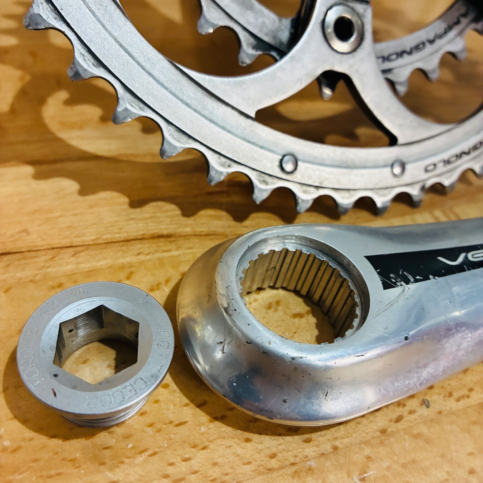 品 Campagnolo VELOCE クランクセット10s 50-34T 170mm BSC BB付 コンパクト パワートルク シルバー カンパニョーロ ヴェローチェ