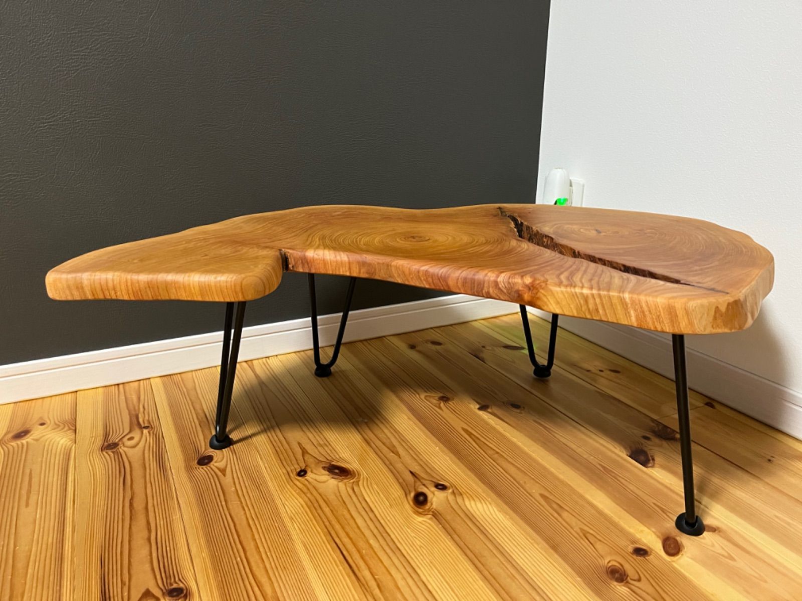 ローテーブル ケヤキ 欅 輪切り 一枚板 サイドテーブル ちゃぶ台