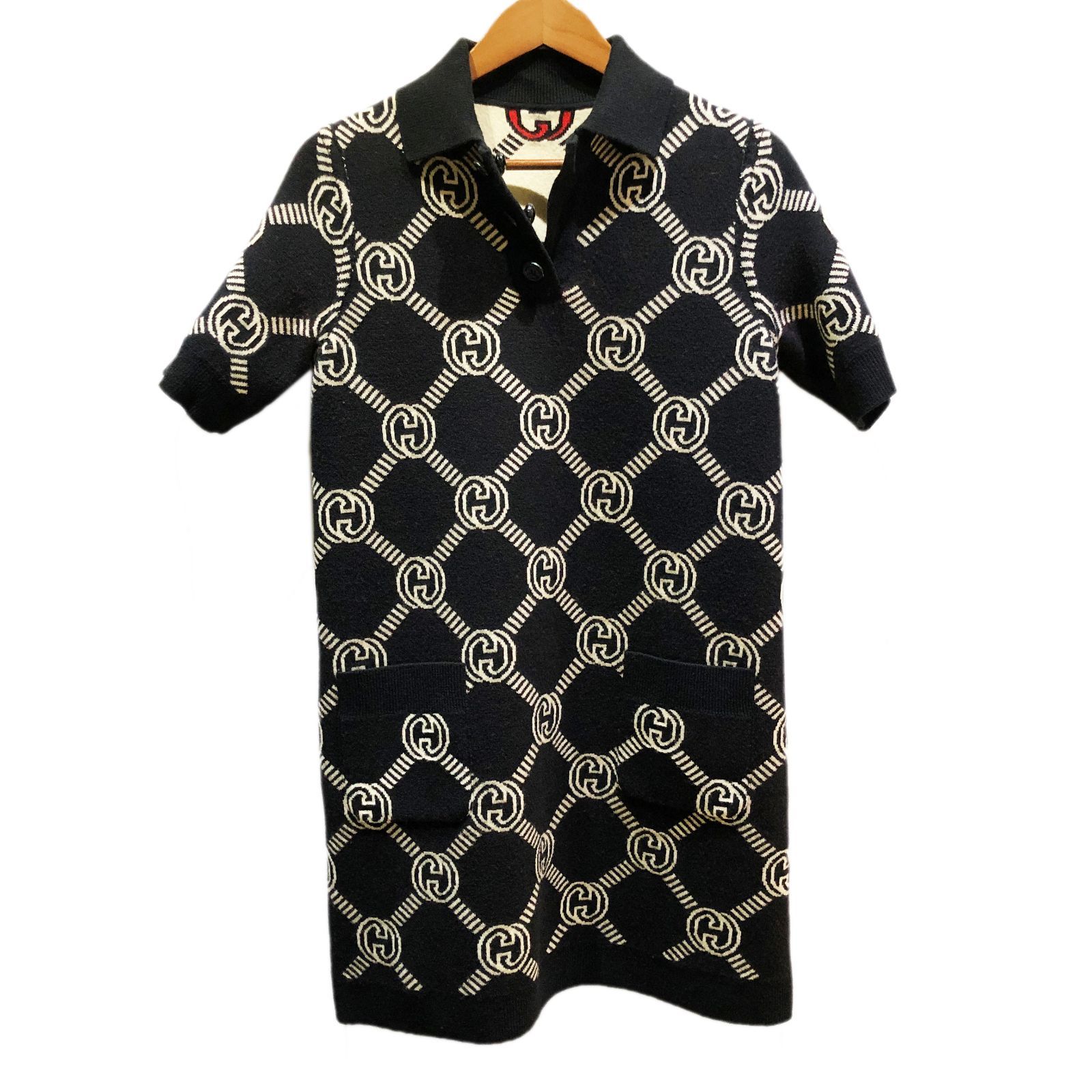GUCCI グッチ リバーシブル インターロッキングG ロゴ ニット