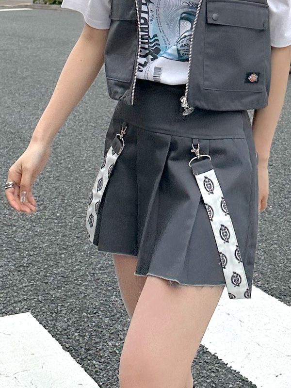 EMODA インパン付きプリーツスカート EMODA エモダ レイヤー ベルト プリーツ スカート ミニ インナー