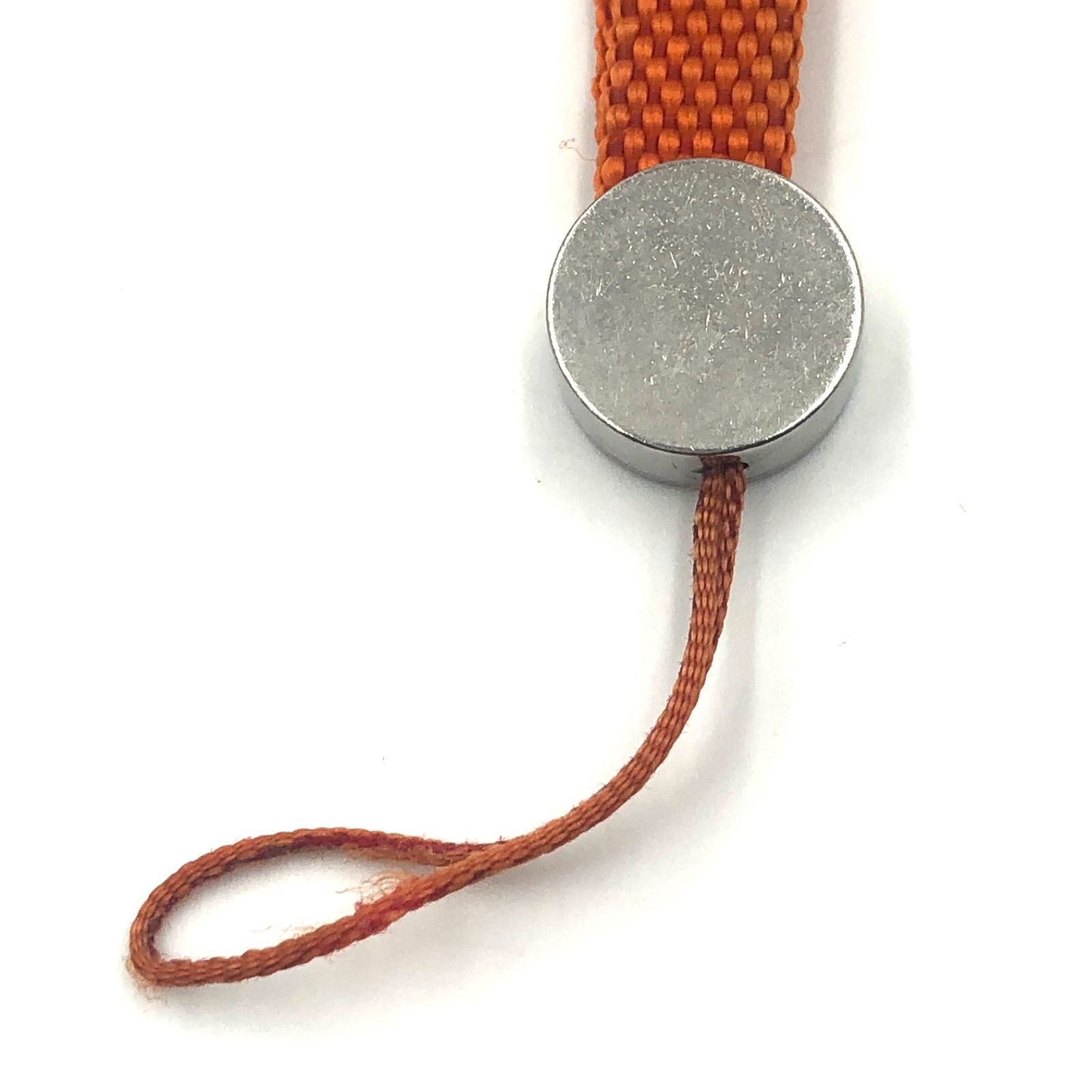 HERMES エルメス セリエ ストラップ チャーム オレンジ シルバー金具