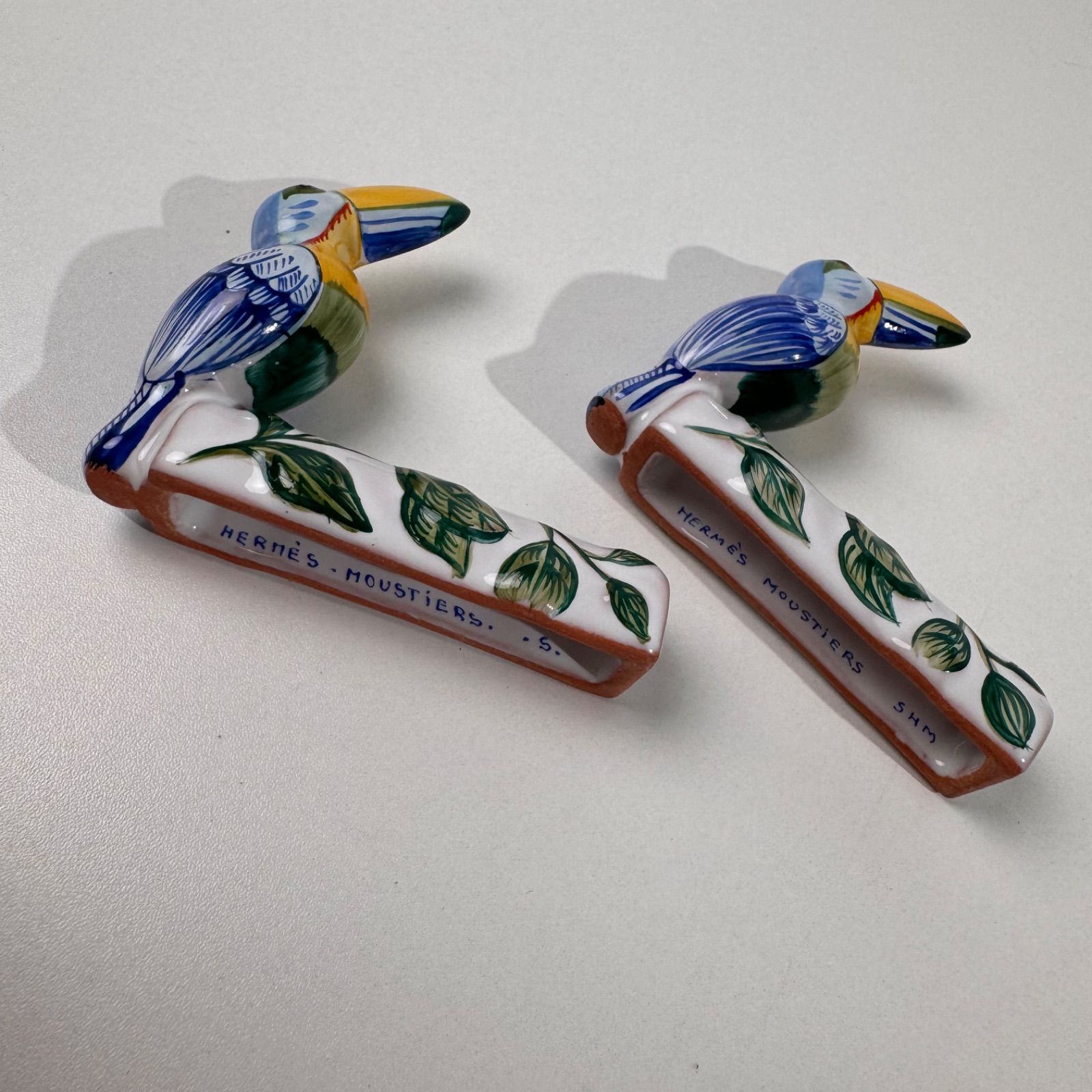 希少　HERMES　エルメス　カードスタンド　トゥカン　鳥　箸置き　バード クーポン配布中】【Aランク】🌈稀少 箱付き HERMES エルメス