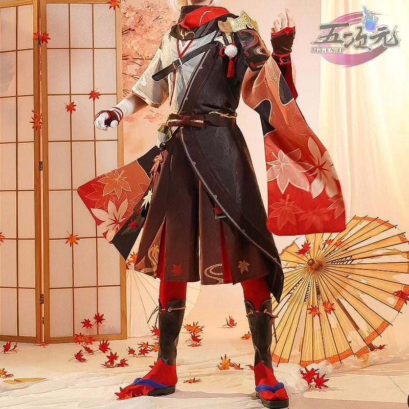 三分妄想 原神 コスプレ 楓原万葉 カズハ ウィッグ 靴 追加可