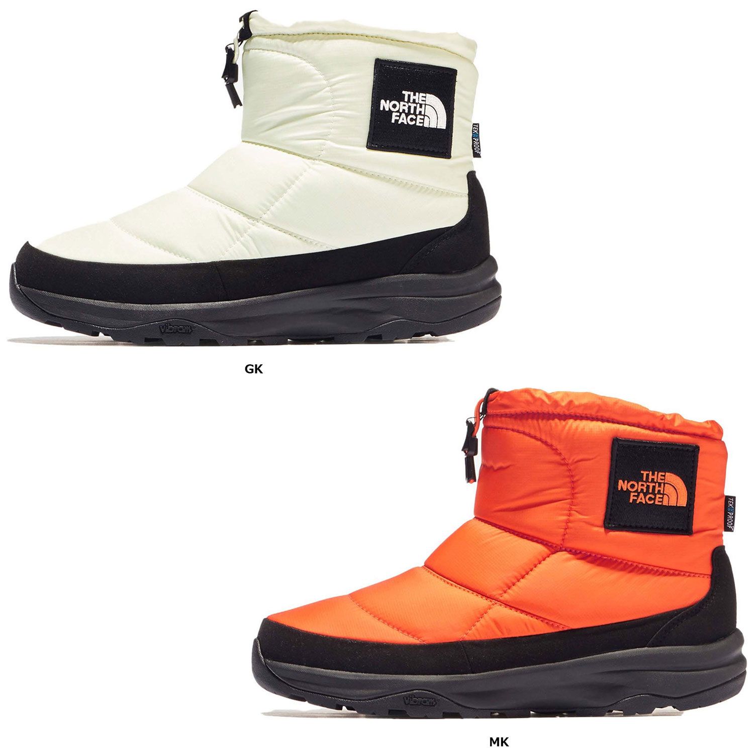 ザ ノース フェイス THE NORTH FACE アウトドア ヌプシ ブーティ ウォータープルーフ ロゴ ショート メンズ レディース 靴 スノーブーツ 冬 キャンプ 防寒 防水 撥水 保温 軽量 雪道 NF52280 MK マンダリン