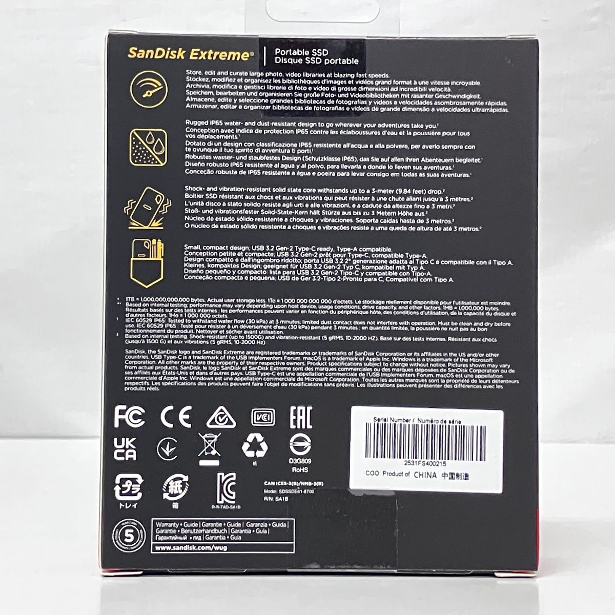 SanDisk SDSSDE61-8T00-G25 Extreme Portable SSD PC Z10454593