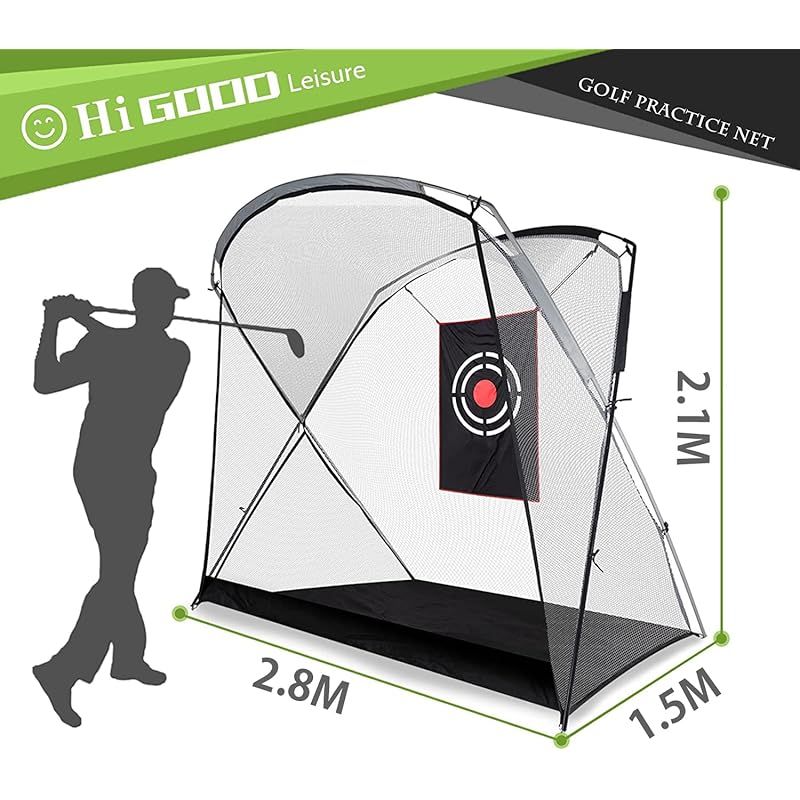 ゴルフネット ゴルフ自宅練習ネット 組み立て式 2.1 x 2.7 1.5 m 0