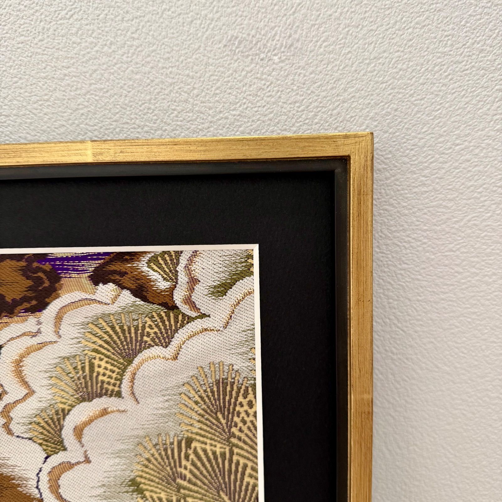 京都帯屋さん フレーム入りシルク織物アート
