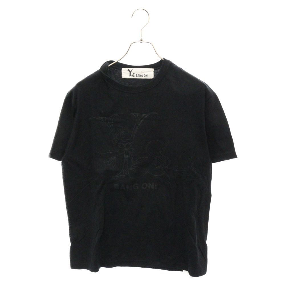 Y's BANG ON! (ワイズバングオン) セイムカラー ロゴプリント 半袖Tシャツ カットソー ブラック YA-T57-052