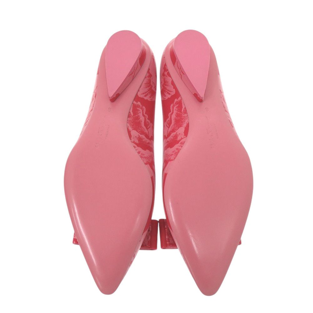 Salvatore Ferragamo フェラガモ VIVA パンプス フラット 未使用 サルヴァトーレフェラガモ VIVA フラットシューズ ハイビスカス