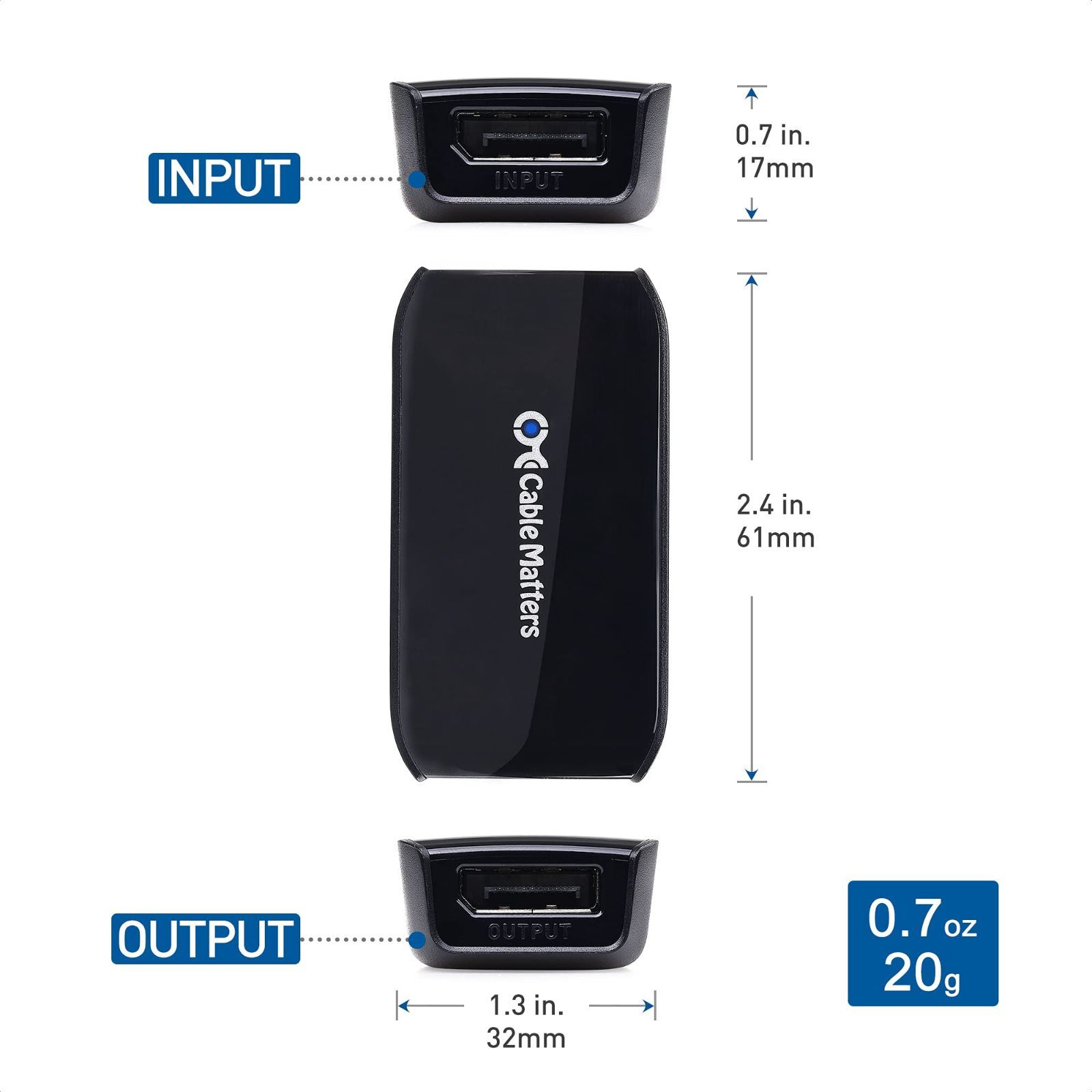 人気商品】Cable Matters Displayport メスメス DisplayPort 中継器