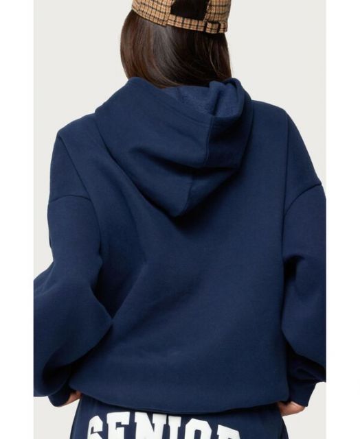 送料無料 アディクテッド レディース パーカー スウェット アウター Womens Senior Girl Oversized Hoodie Navy
