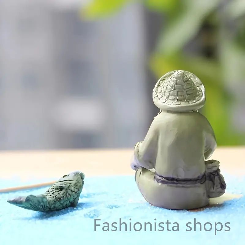 新品】ミニチュア釣り人フィギュアセット釣りのおじいさんレジン