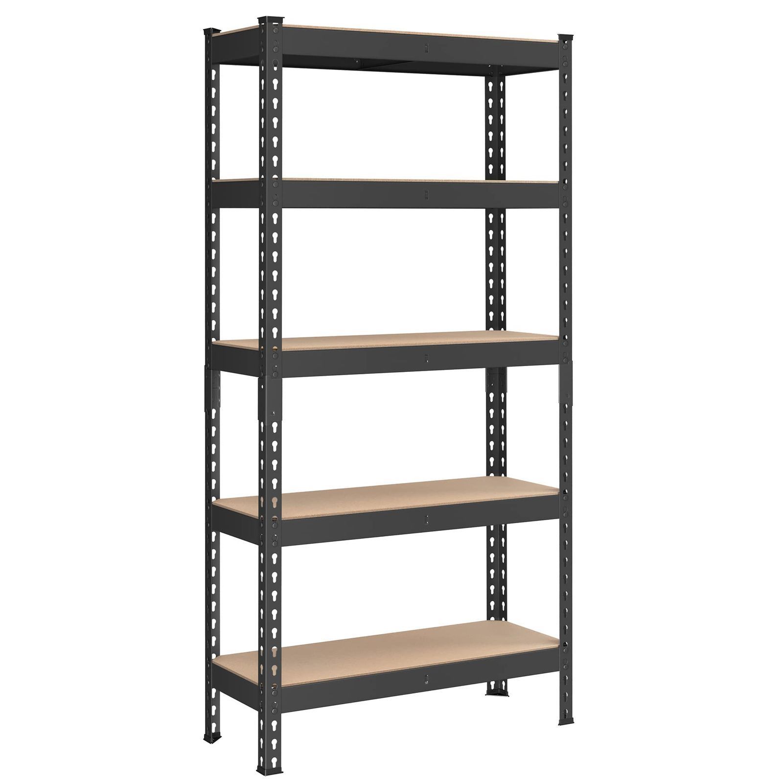 150*75*30cm 総耐荷重875kg 収納 キッチン 本棚 収納棚 ブラック 収納ラック キッチンラック おしゃれ 棚 ラック オープンシェルフ GLR300B01 オープンラック スチールシェルフ 5段 スチールラック