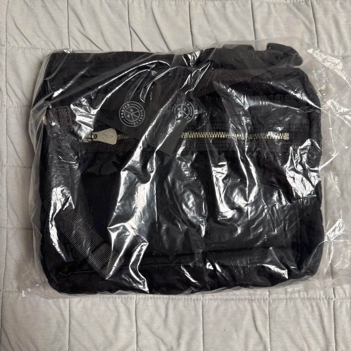 ポータークラシック スーパーナイロン シンプル ショルダーバッグ ブラック WWW_SUPERTOOLSSHOP_NL