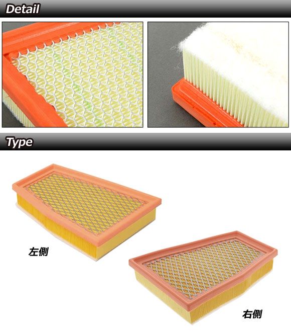 エアフィルター アウディ RS4アバント 8KCFSF 2013年～2018年 左右セット 入数 1セット 2個 AP-4T4311-LR
