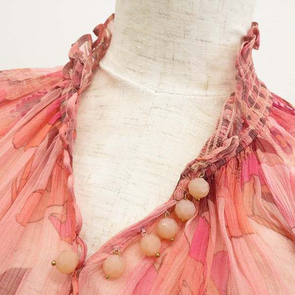 ZIMMERMANN ジマーマン シルク ワンピース シースルー リボン 花