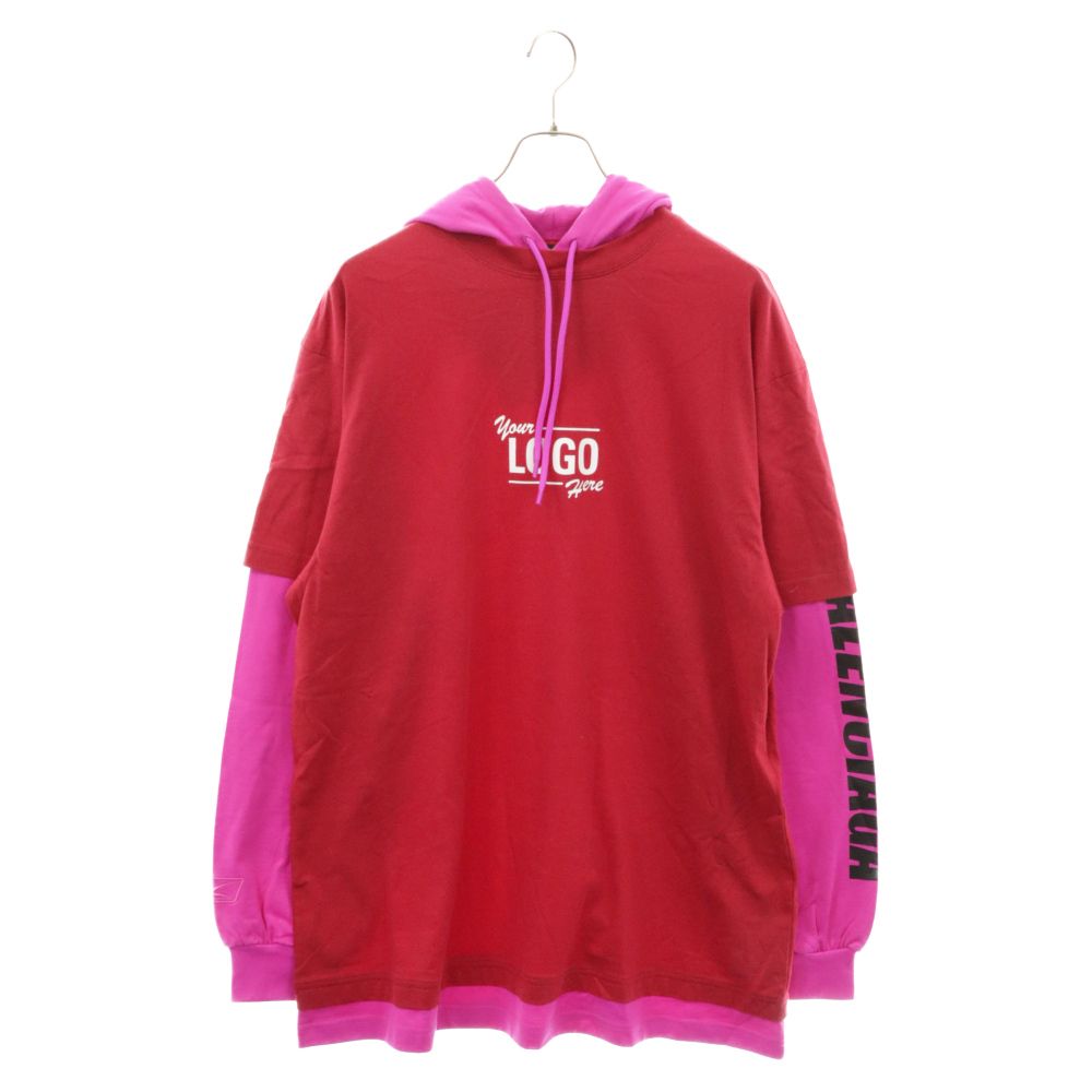 BALENCIAGA (バレンシアガ) LOGO レイヤード 長袖プルオーバーフーディ 