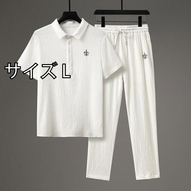 サイズ L 秋冬 コーデ メンズ 服 シンプル ファッション オシャレ 大人 かっこいい 大きいサイズ ストリート 紳士服 薄 リネン スーツ ポロシャツ 綿麻 半袖 T シャツ