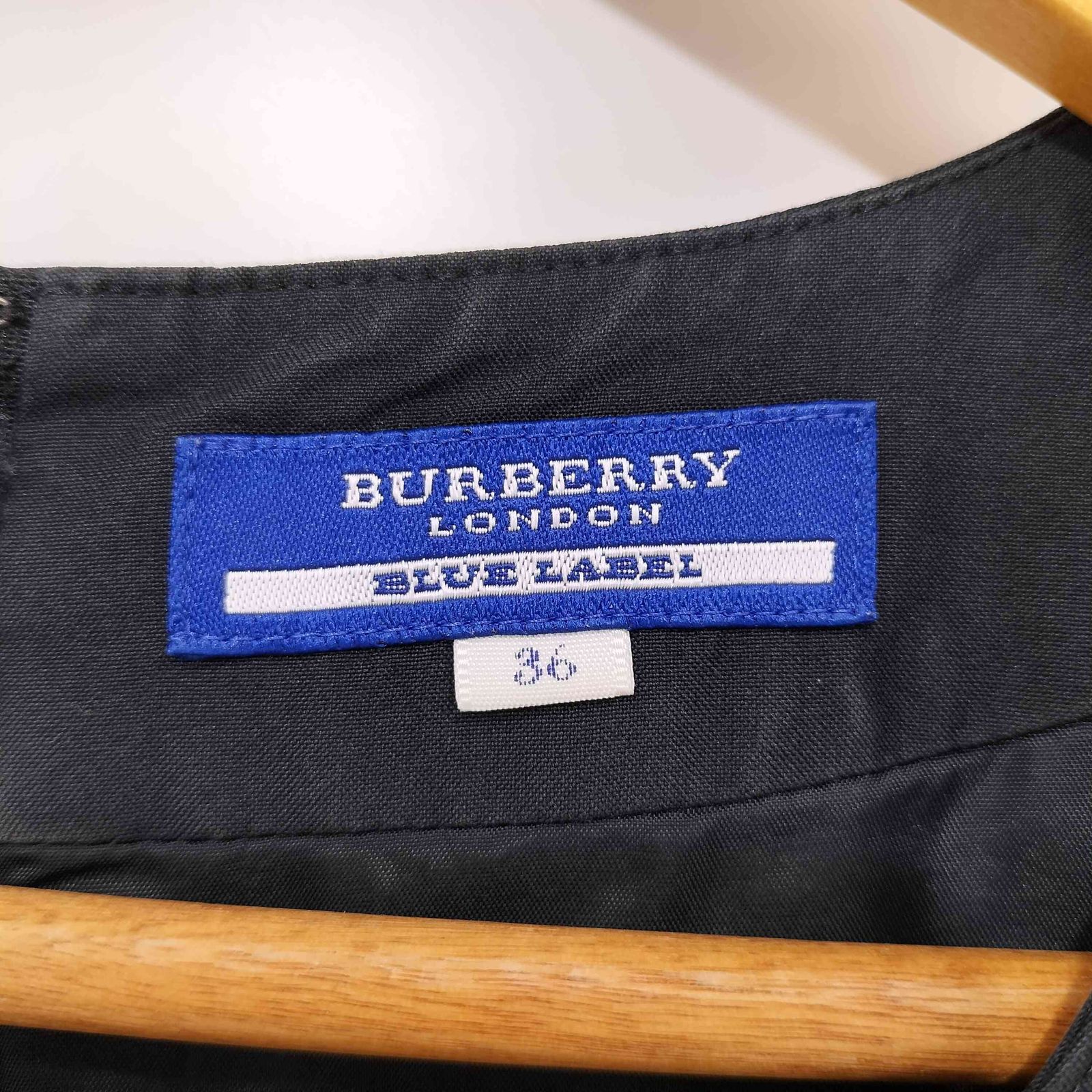 バーバリーブルーレーベル シャツワンピース ノバチェック ノースリーブ 36 S バーバリーブルーレーベル BURBERRY BLUE LABEL ノバチェック
