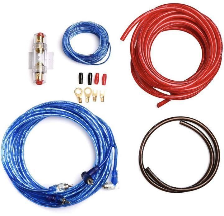 8ゲージ ワイヤリング キット 配線 ウーファー パワー アンプ 電源ケーブル